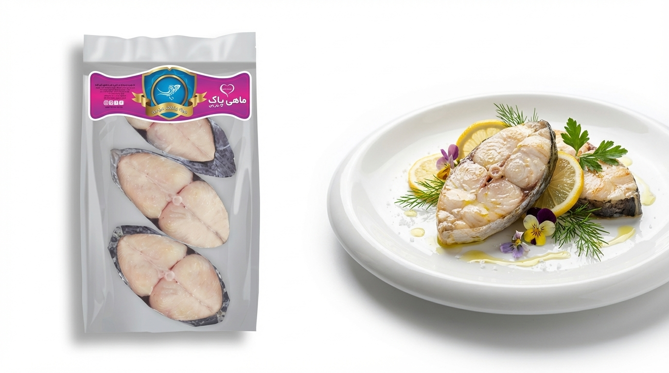 استیک ماهی شیر( منجمد بدون تیغ و آماده پخت)